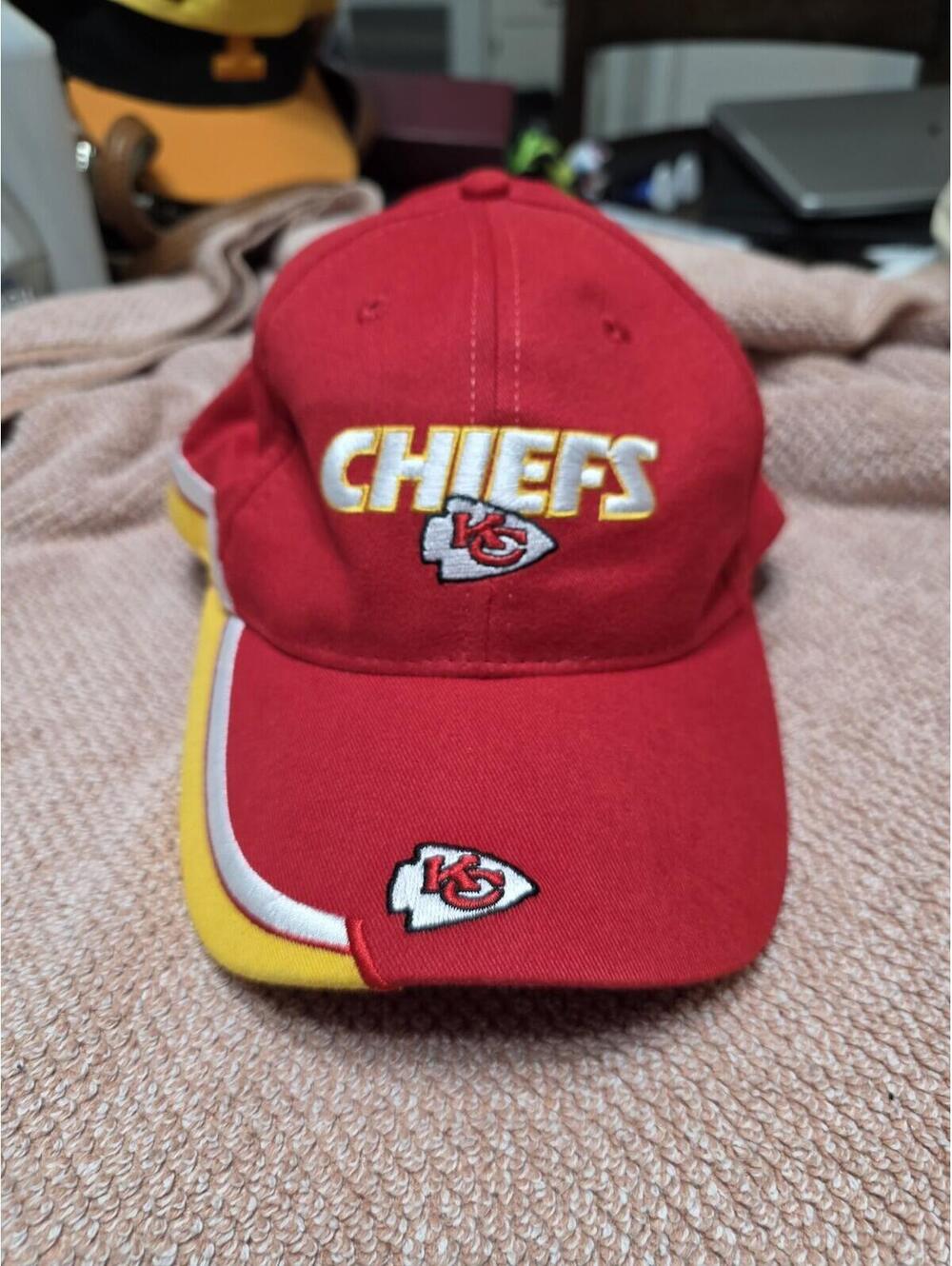 Kansas City Chiefs Hat Red NFL Team Apparel Adjustable Strap Cap
